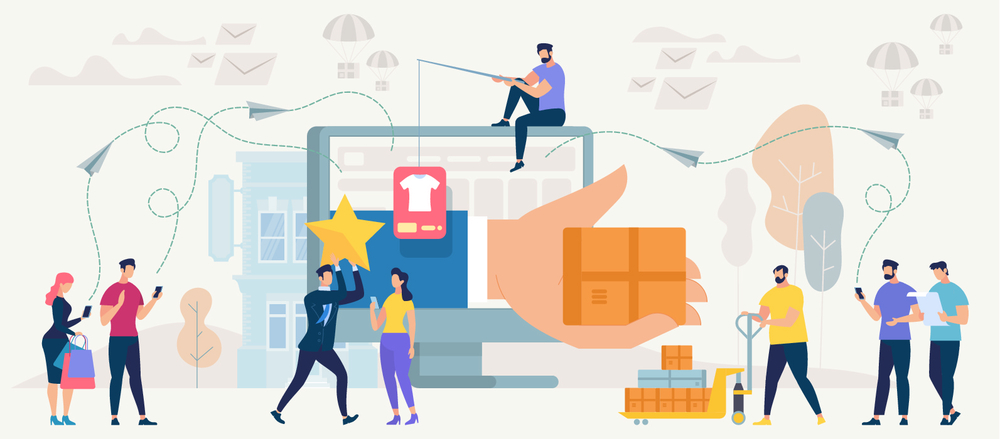 在線購(gòu)物和交付概念網(wǎng)上商店應(yīng)用程序營(yíng)銷中的電子商務(wù)銷售數(shù)字技術(shù)和通信系統(tǒng)購(gòu)物訂購(gòu)支付和交付矢量圖在線購(gòu)物和網(wǎng)絡(luò)向量